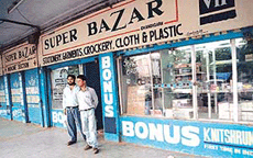 One of the Super Bazars in Sector 22, Chandigarh, which reopened after remaining closed for several months here on Thursday.