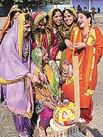 The ladies corner at the Punjabi Mela being held in the Capital.