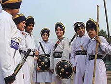 Young participants at the Punjabi Mela in the Capital.