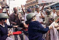 Police grapple with ultra-Leftist activists