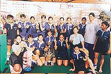 Members of hockey team of SAI STC-18, Chandigarh, which won the All-India Gold cup hockey meet held at Mumbai recently.