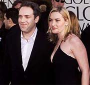 British actress Kate Winslet and her boyfriend