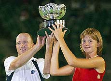Daniela Hantuchova of Slovakia and Kevin Ullyett 