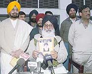 SAD President Parkash Singh Badal releases his party’s manifesto