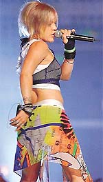 US singer Pink performs at the MTV Asia Awards in Singapore