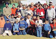 Winners of the Winter Fun Golf Competitions organised at the CGA Driving Range, Chandigarh, on Sunday.