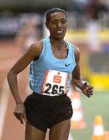 Ethiopia�s Berhane Adere is seen during the 3000m competition at the Sparkassen Cup track and field indoor meeting in Stuttgart, Germany on Sunday.