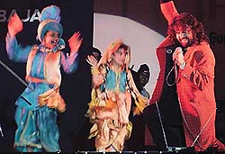 Punjabi pop singer Hans Raj Hans performs during �Jhankar� programme held at Panjab University, Chandigarh, on Wednesday.