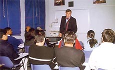 Professor Alex Scot interacts with the students of New Delhi Institute of Management (NDIM).