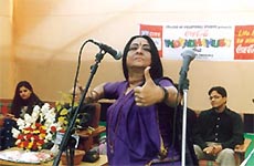 Ms Yamini Krishnamurthy performs at the �Indradhanush�, a two-day festival organised by the College of Vocational Studies.