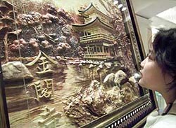 A chocolate-and-sweets sculpture