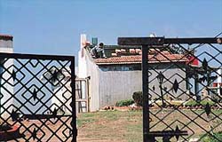 Renovation work on one of the demolished farmhouses