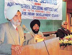 Mr S.S. Johl addresses a seminar