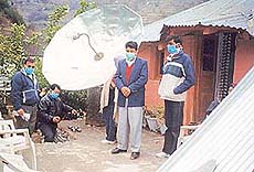 Health workers in the plague-hit Rohru town 