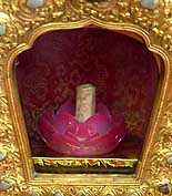 A sacred finger relic of Lord Buddha