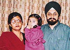 BACK IN THE LAP: Three-year-old Arshdeep, who was kidnapped for ransom, back with her parents in Panchkula after she was rescued at Patiala on Wednesday.