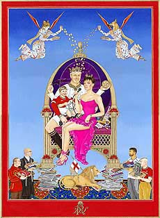 A picture of England football captain David Beckham and wife Victoria