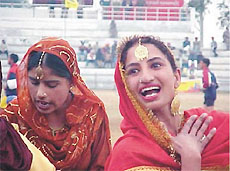 A cultural show at the rural sports being held at Kila Raipur