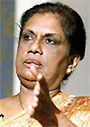 Sri Lankan President Chandrika Kumaratunga