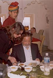 Naipaul with wife Nadira