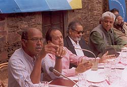 Writers Farah, Vikram Seth, Naipaul and Ghosh at the meeting