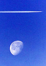A US Air Force B-52 passes over the Afghan town of Gardez