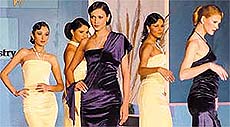 Models during the jewellery fashion show organised by the Gems & Jewellery Export Promotion Council.