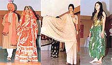Students of Ramgarhia Girls College participate in a fashion show in Ludhiana on Saturday.