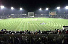 A general view of Mohali's cricket stadium in India's Punjab state, venue of the game between India and Zimbabwe on Sunday.