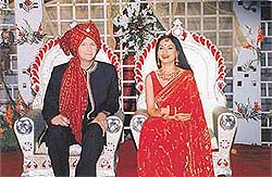 British actor William Randell and Rajeshwari Sachdeva