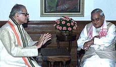 Prime Minister Atal Behari Vajpayee with Uttar Pradesh Governor