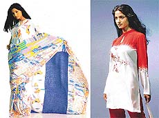 Models display spring collection.