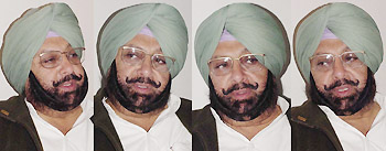 Capt Amarinder Singh in different moods during an interview with The Tribune in Chandigarh on Thursday.
