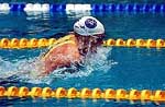 Sweden's Emma Igelstrom on her way to set a new 50m breaststroke short course world record