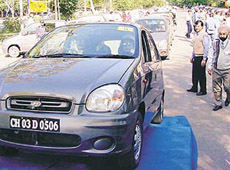 �Joy Drive� for select customers being launched at Sukhna Lake by Hyundai Motor India Limited.