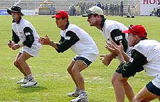 Zimbabwe's Grand Flower, captain Stuart Carlisle, Alistair Campbell and Andy Flower