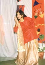 A participant greeting the audience. 