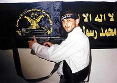 An undated photo handed out by Islamic Jihad shows Palestinian suicide bomber Ra'fat Abu Dyak, who blew himself up in an Israeli bus on Wednesday.