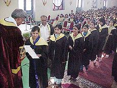 SD College (Lahore) Ambala Cantt students queue up to receive their degrees