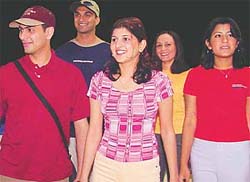 Some of the models during a fashion show 