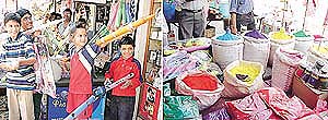 Holi colours in Ludhiana.