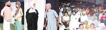 World Theatre Day celebrations at Punjabi Bhavan in Ludhiana on Wednesday. 