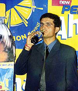 Indian cricket captain Saurav Ganguly launches India's first lemon cola Pepsi Aha