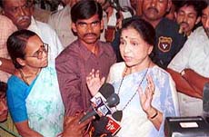 Playback singer Asha Bhosale subsequently apologised in front of NCP members