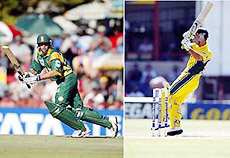 Niel Mckenzie from South Africa in action on Saturday