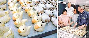 Cookies prepared by food technologists from the Netherlands at a bakery workshop