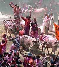 A traditional procession "Rangpanchmi"