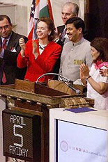 India's Minister of Parliamentary Affairs for Communications and Technology, Mr Pramod Mahajan 