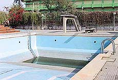 Dirty water at the deep end of the swimming pool in Phase VI of SAS Nagar speaks volumes of the persisting official neglect.