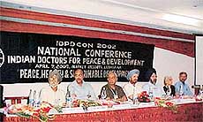Former Chief of Naval Staff Admiral Ramdass at a conference organised by the local chapter of the IDPD in Ludhiana on Sunday.